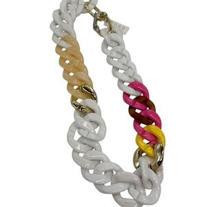 RUSH DENIS & CHARLES RESIN / LUCITE Statement Chunky chain Necklace 24”